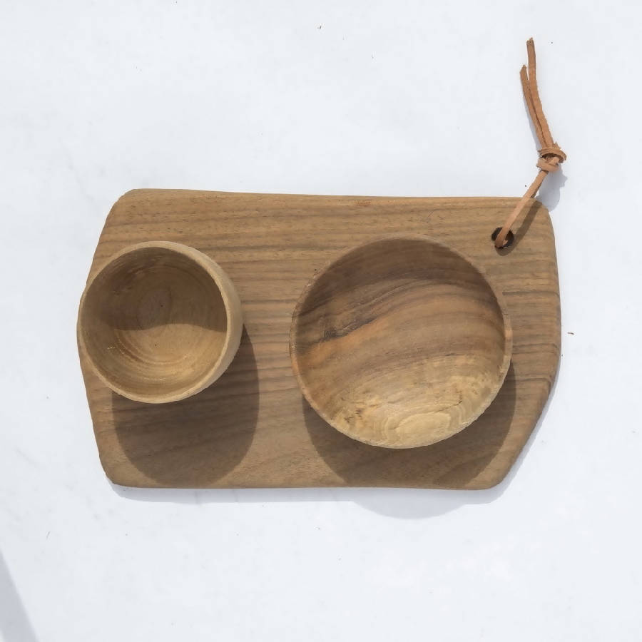 Rectangular Cutting Board & Bowls