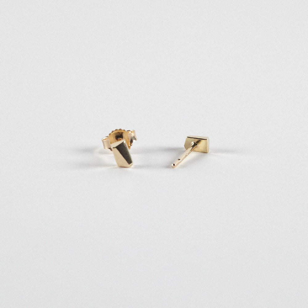 handmade 14K gold multi facet earrings