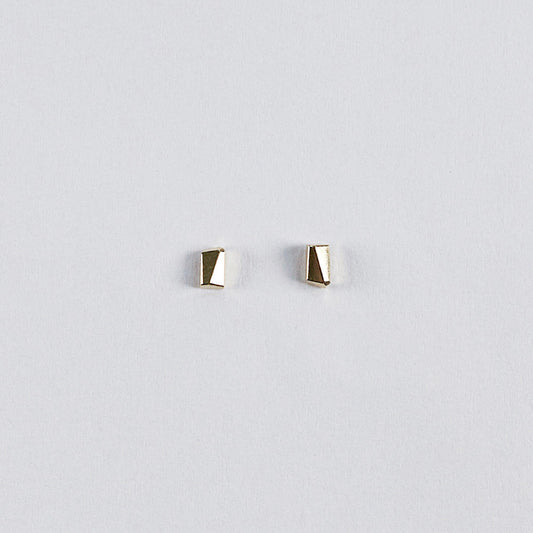 handmade 14K gold multi facet earrings