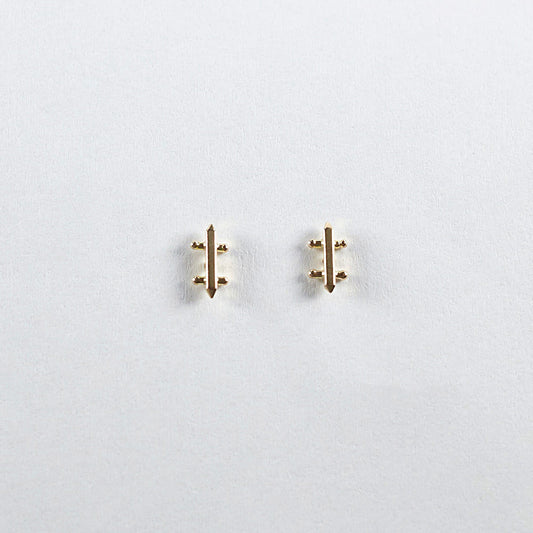 handmade 14K gold multi bar earrings