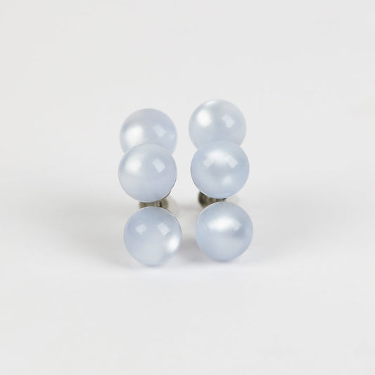 vintage mid century lucite blue pearl earrings