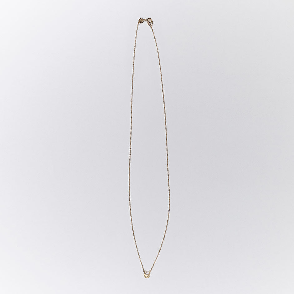 Half moon necklace in gold